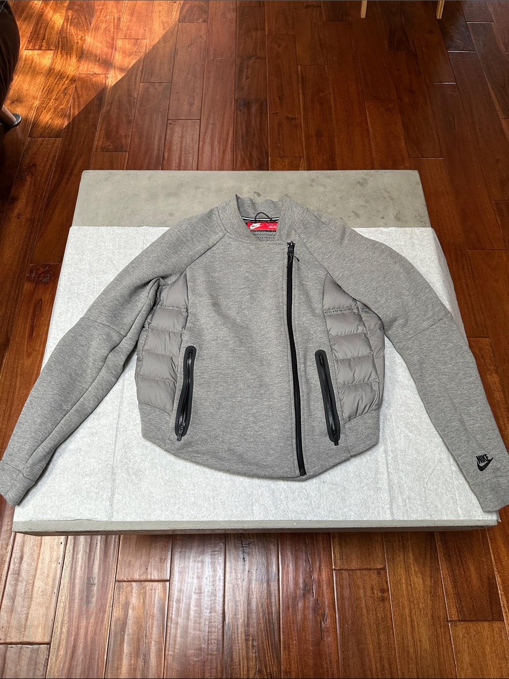 Nike Women's Grey Asymmetrical Zip Jacket